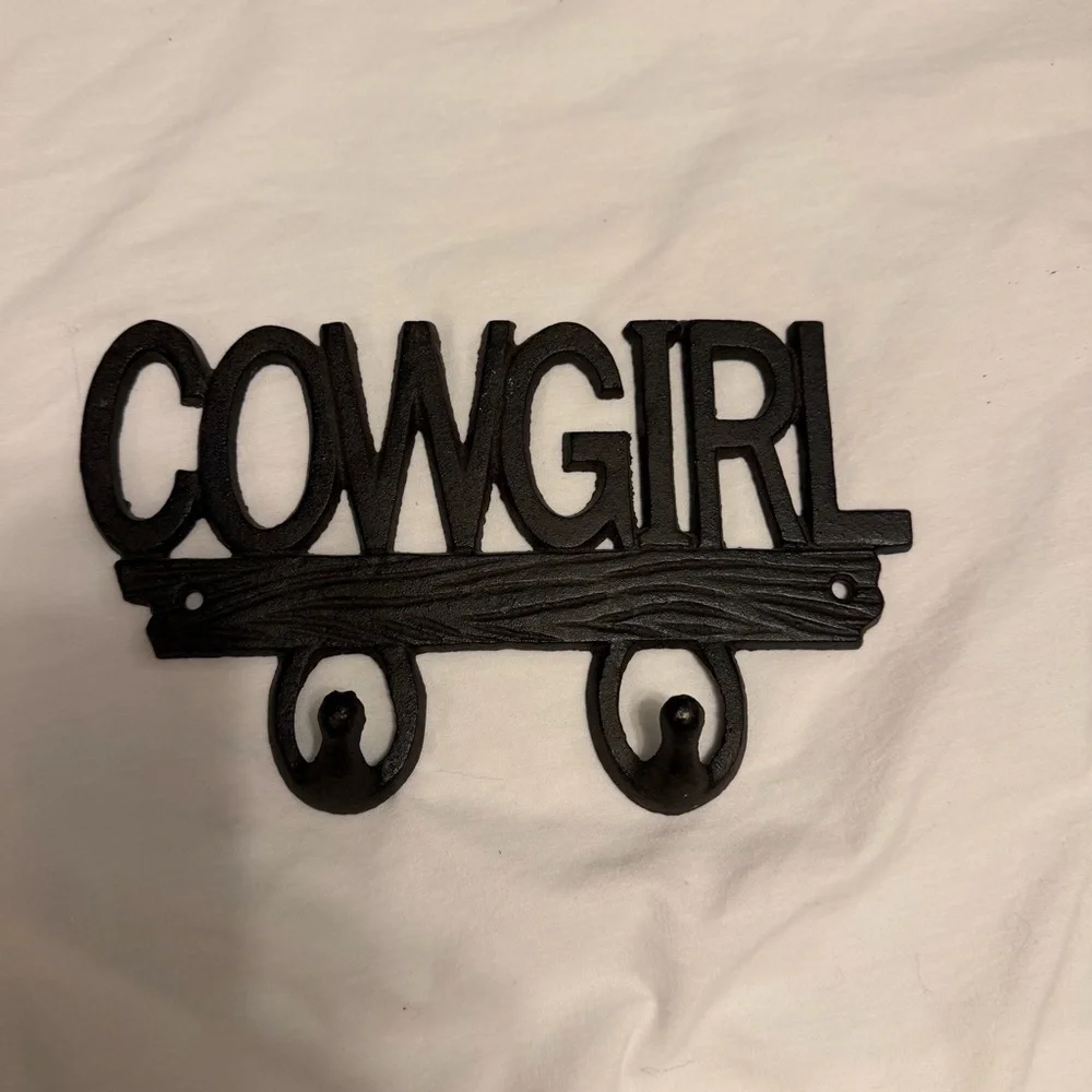 Cowgirl Wall Hook - Black